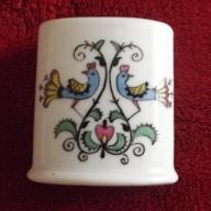 Zsolnay - nagyon régi -pajzspecsétes - gyűrűtartó