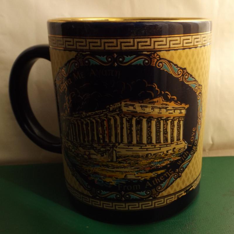 Görögország bögre 1 db - 24 karátos arannyal festve