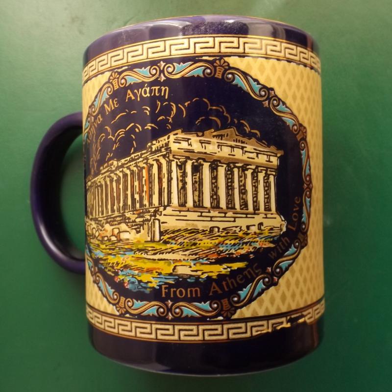 Görögország bögre 1 db - 24 karátos arannyal festve