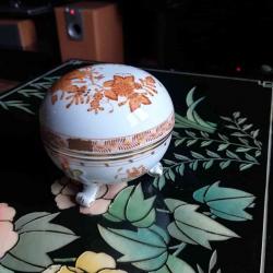 Herendi Indiai kosármintás talpas cukortartó