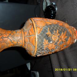 cinóber váza 23 cm magas