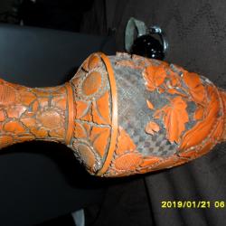 cinóber váza 23 cm magas