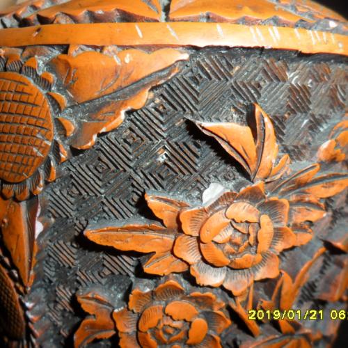 cinóber váza 23 cm magas