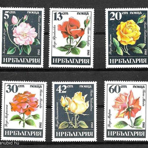 1985.- Bulgária - Rózsa  sor- MNH/**