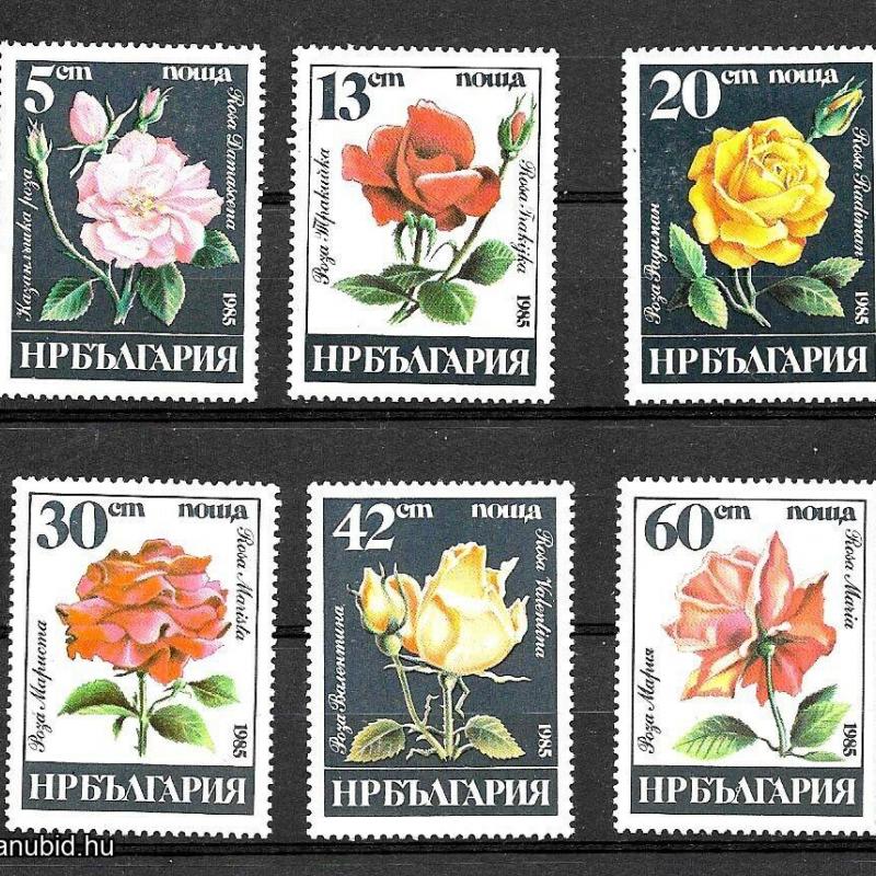 1985.- Bulgária - Rózsa  sor- MNH/**
