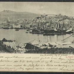1915.- Trieszt - Kikötő - képeslap