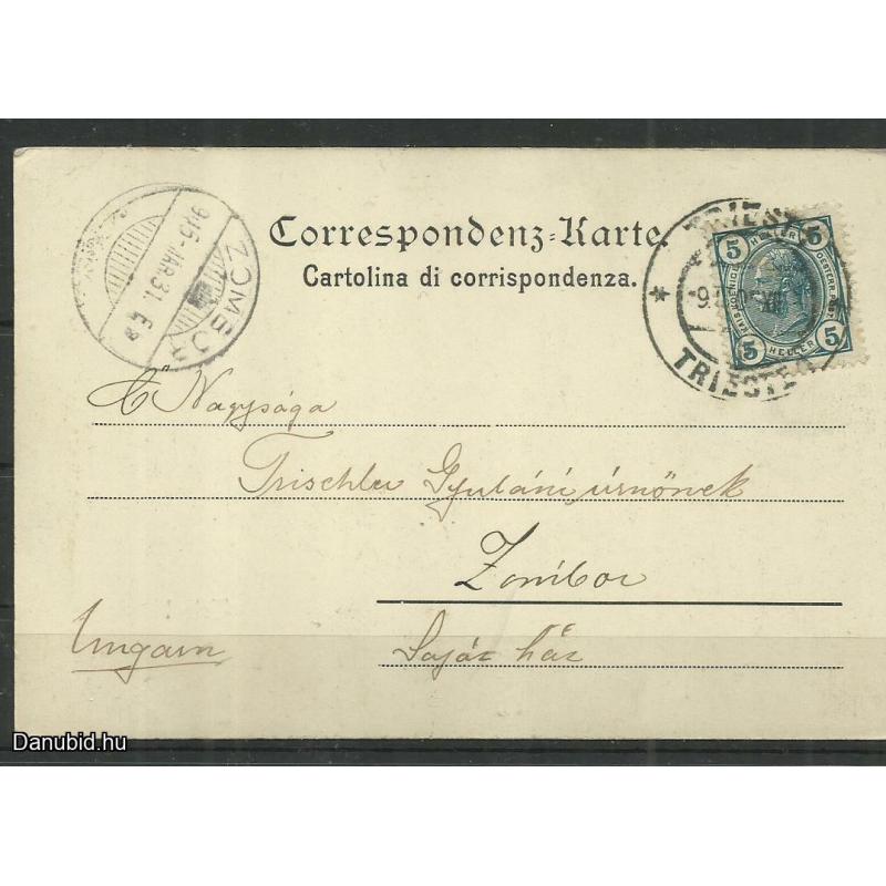 1915.- Trieszt - Kikötő - képeslap