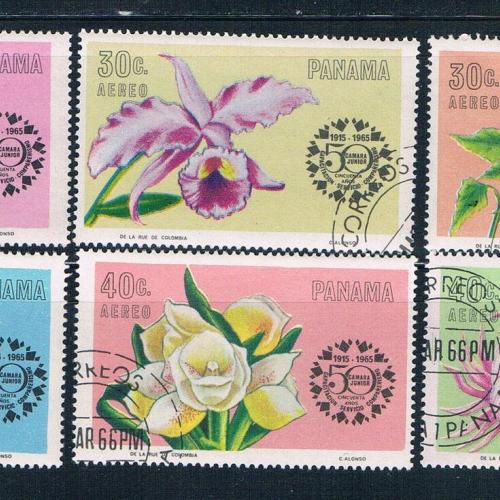 1965.- Panama - Virág sor -  MNH/** - de pecsételt