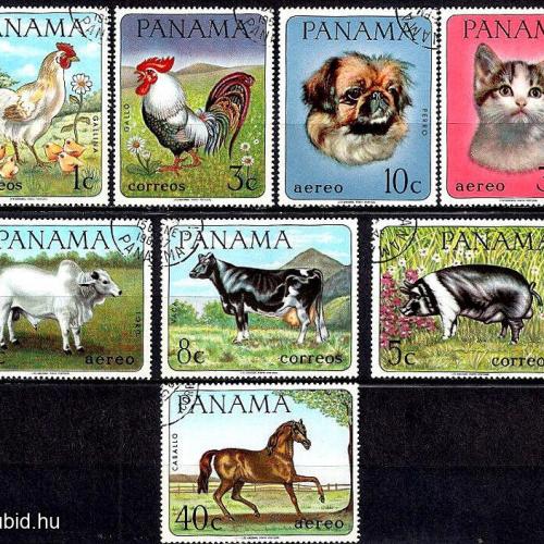 1967.- Panama - Háziállatok sor -  MNH/** - de pecsételt