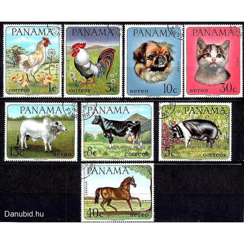 1967.- Panama - Háziállatok sor -  MNH/** - de pecsételt