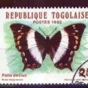 1982.- Togo - Pillangó sor - pecsételt