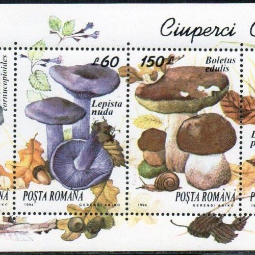 1994.- Románia - MNH/** - Ehető gombák - kisív