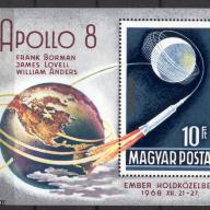 1968.- Apollo 8 - blokk - Ember Holdközelben - MNH/**