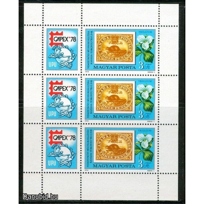 1978.- Bélyegkiállítás -Kanada  - MNH/** - Capex78 - blokk