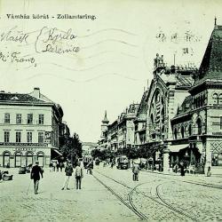 1914.- Budapest - képeslap - futott - Vámház krt