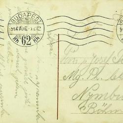 1914.- Budapest - képeslap - futott - Vámház krt