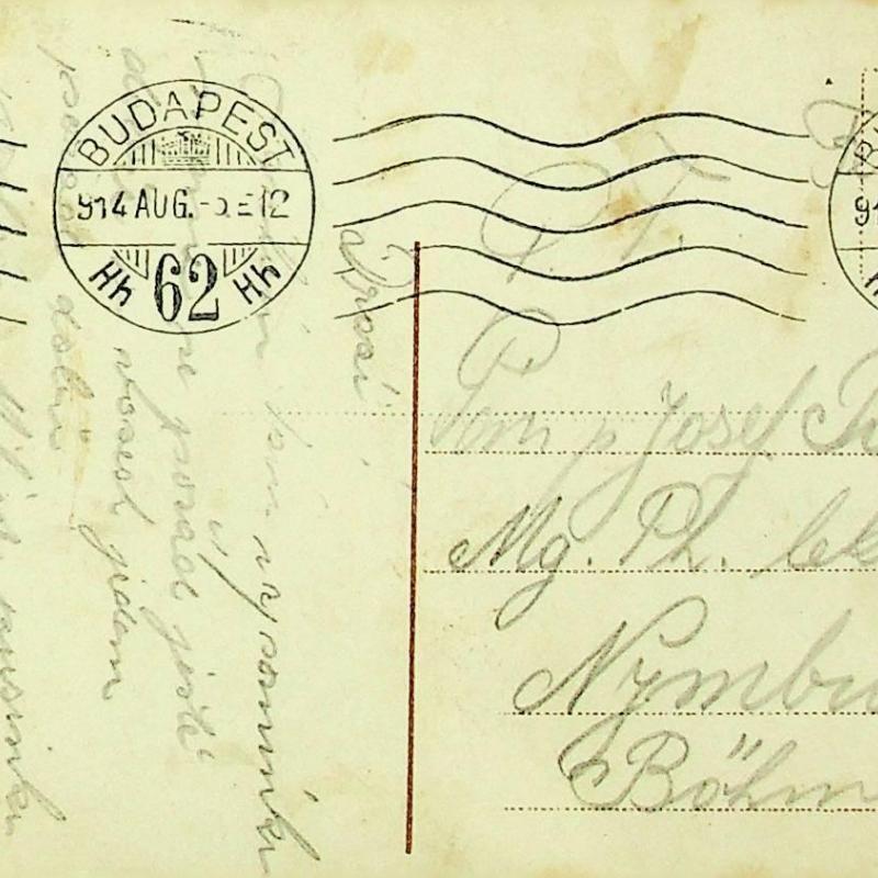 1914.- Budapest - képeslap - futott - Vámház krt