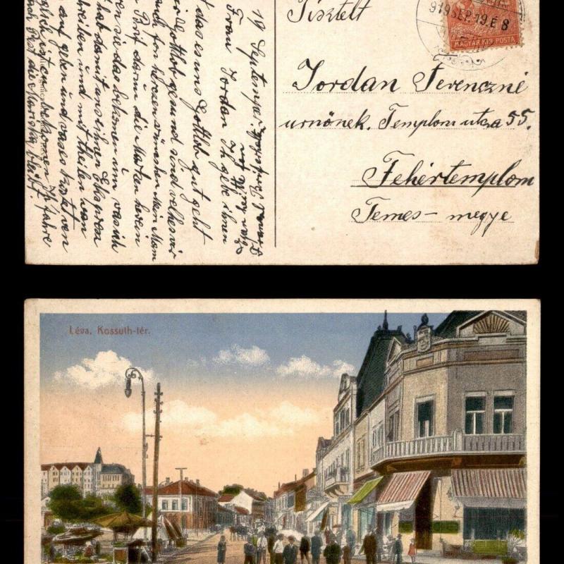 1919.- Léva - képeslap