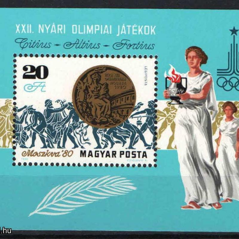1980.- Nyári Olimpia Moszkva - MNH/** - blokk